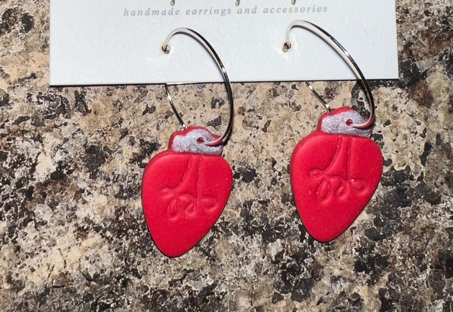 Christmas Bulb Earrings, Lightbulb Earrings, Light Earrings