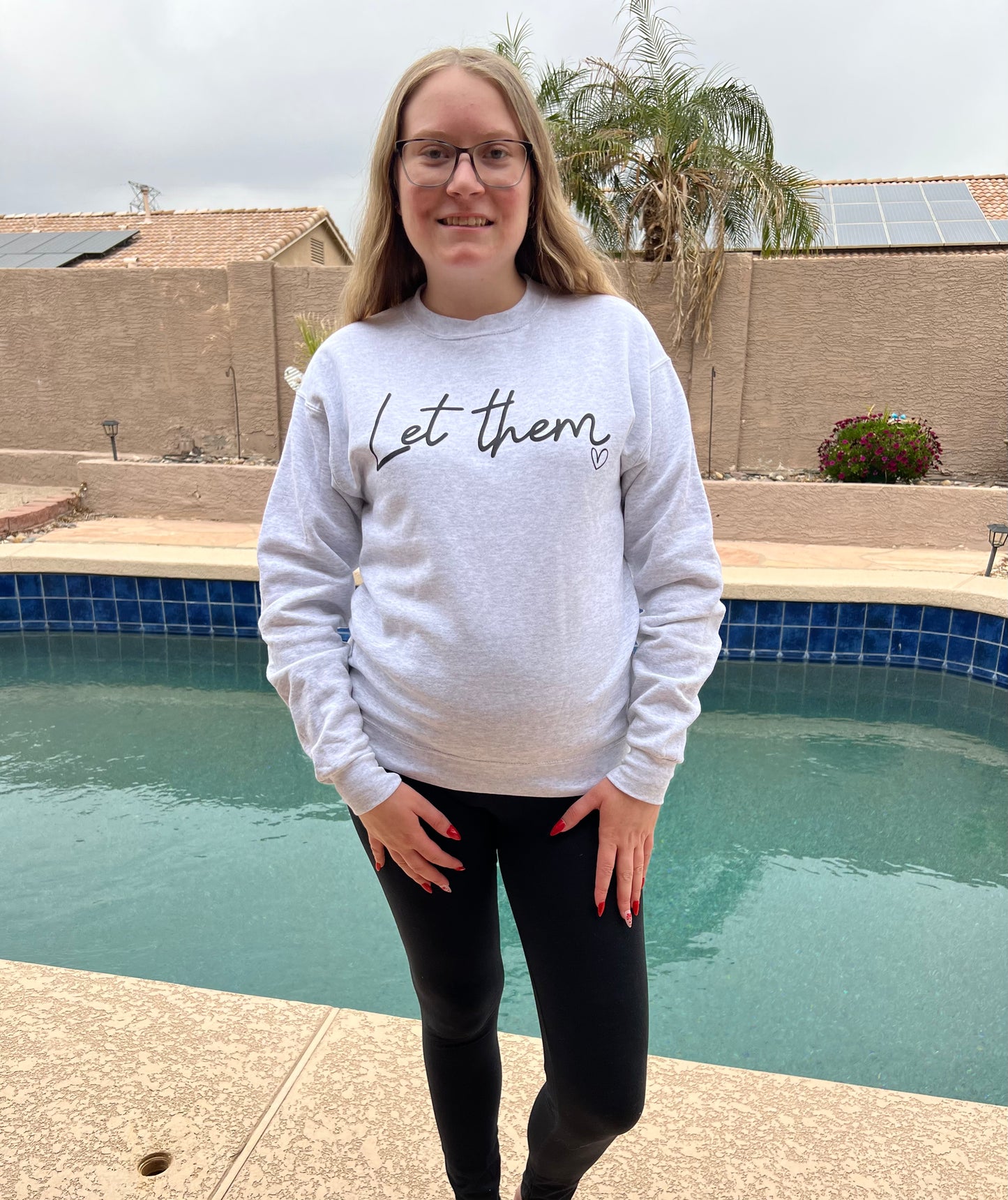 Let Them Crewneck- Grey