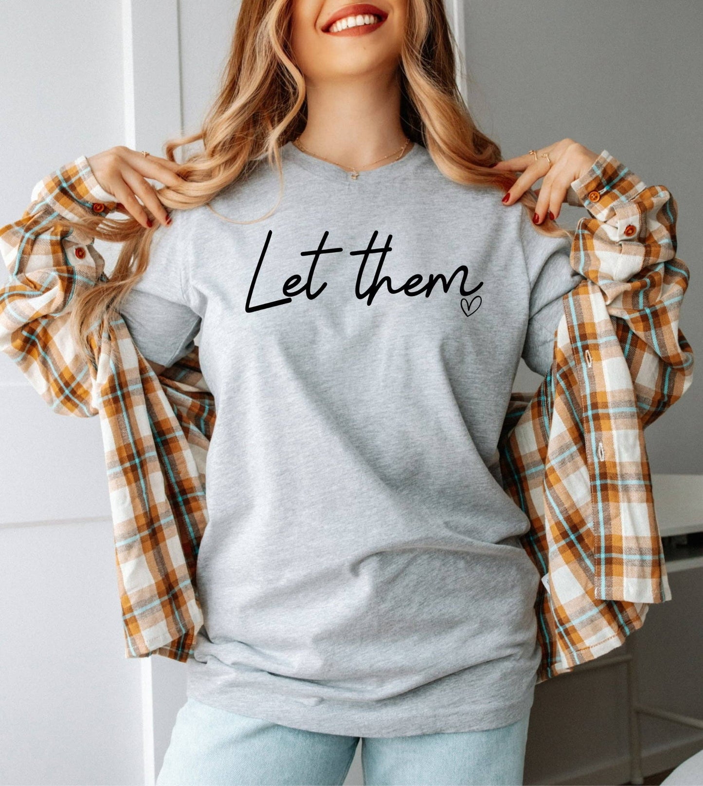 Let Them Short Sleeve- Grey