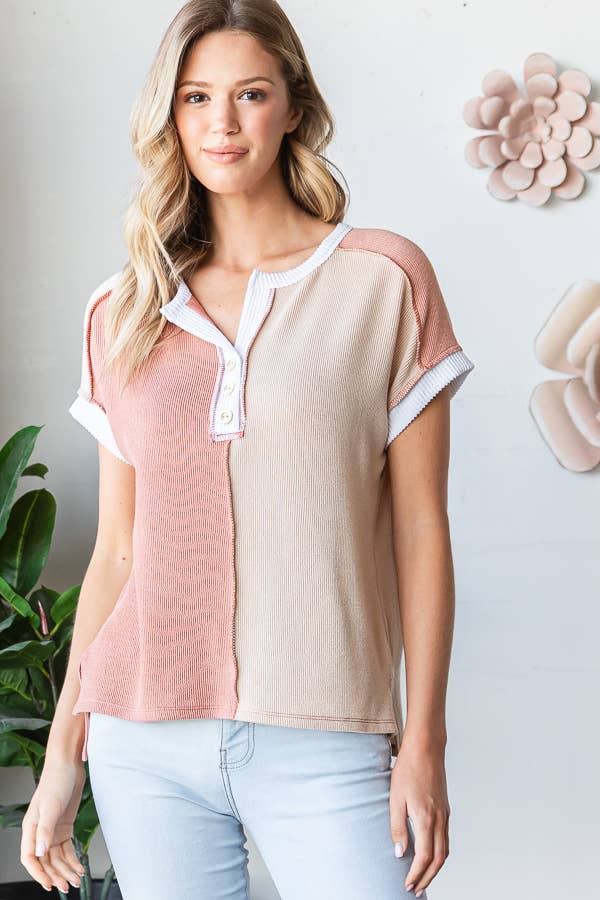 23 Color Block Short Sleeve