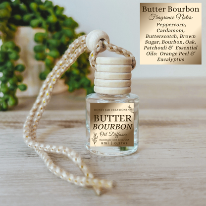 Hanging Car Diffuser- Butter Bourbon
