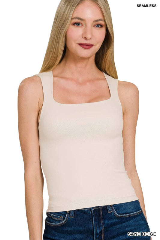 Double Layered Square Neck Tank