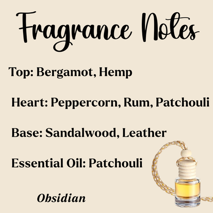 Hanging Car Diffusers- Obsidian