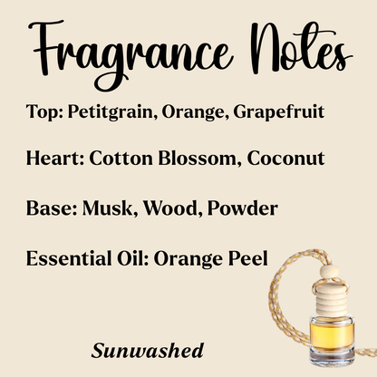 Hanging Car Diffusers- Sun Dried Denim