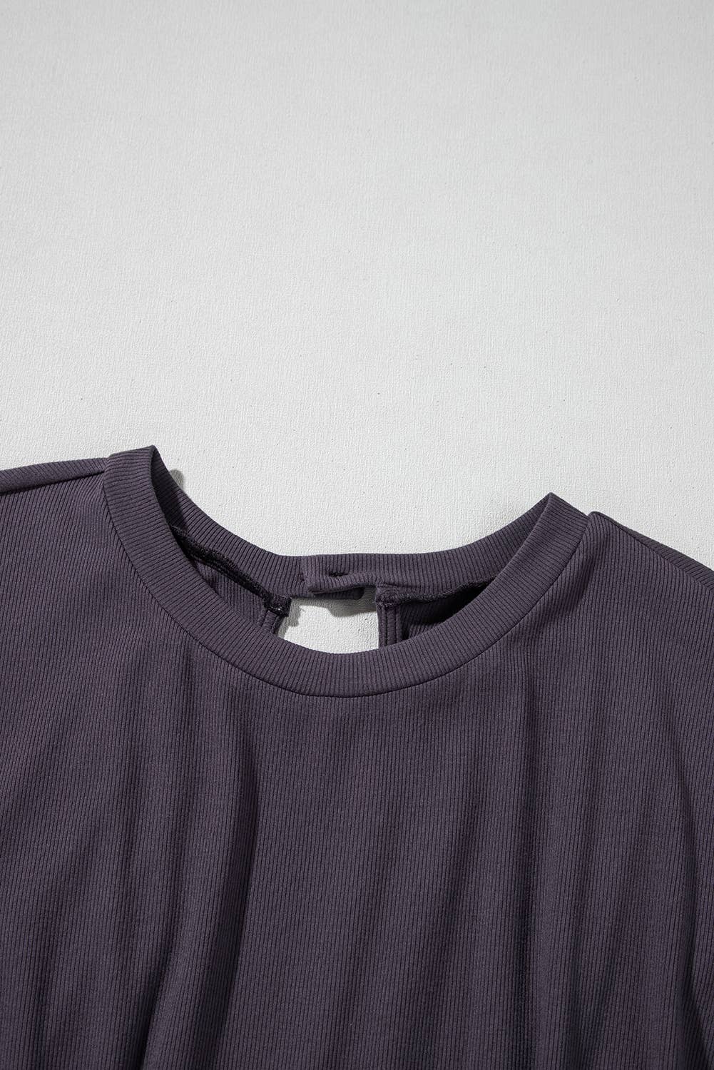 Open Back Cap Sleeve Drawstring Knit Romper