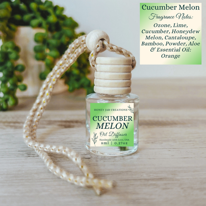 Hanging Car Diffuser- Cucumber Melon