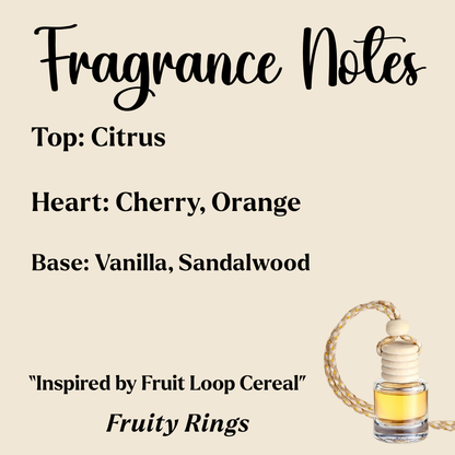 Hanging Car Diffuser- Fruity Rings