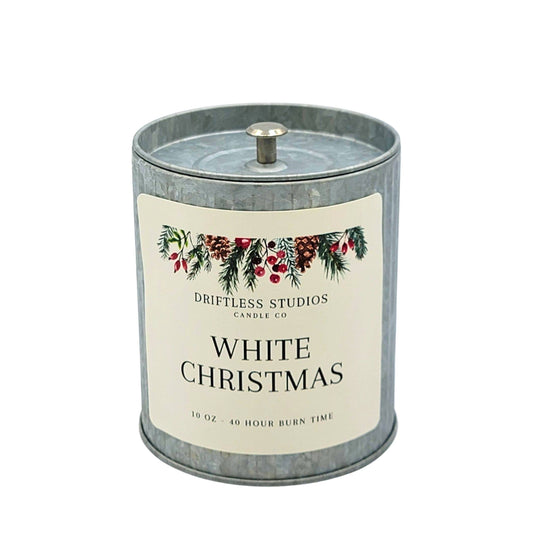 White Christmas Candle