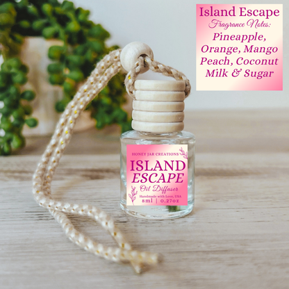 Hanging Car Diffuser- Island Escape