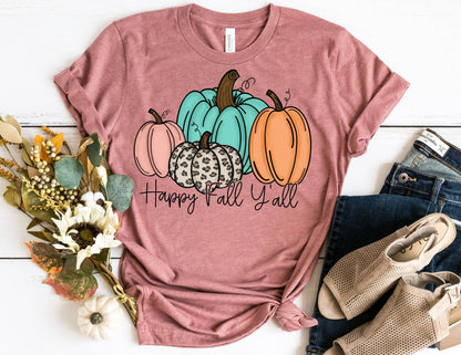 81 Happy Fall Y'all Pumpkin Shirt