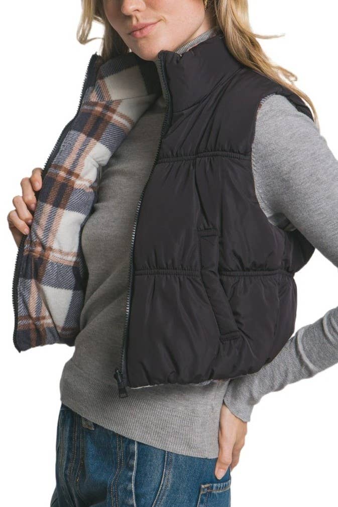 Full-zip Reversable Puffer Vest