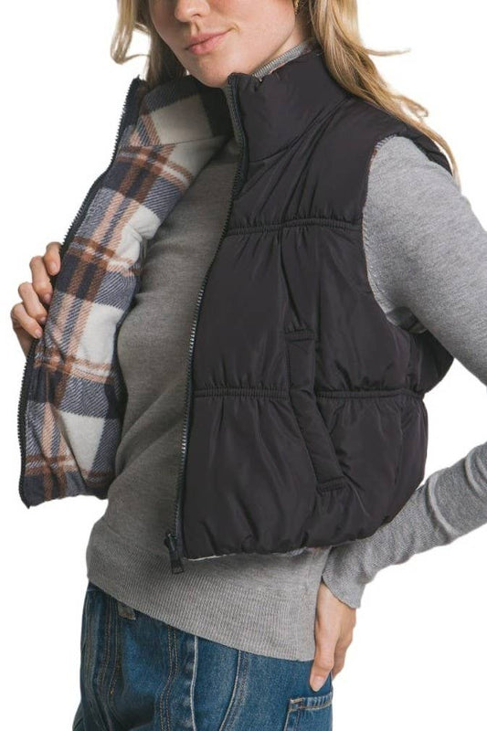 Full-zip Reversable Puffer Vest
