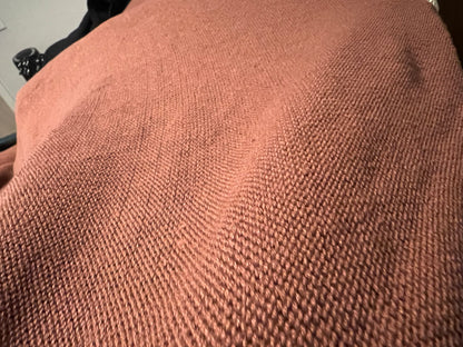 DEFECTIVE Color block Bishop Sleeve Ribbed Sweater- Coffee