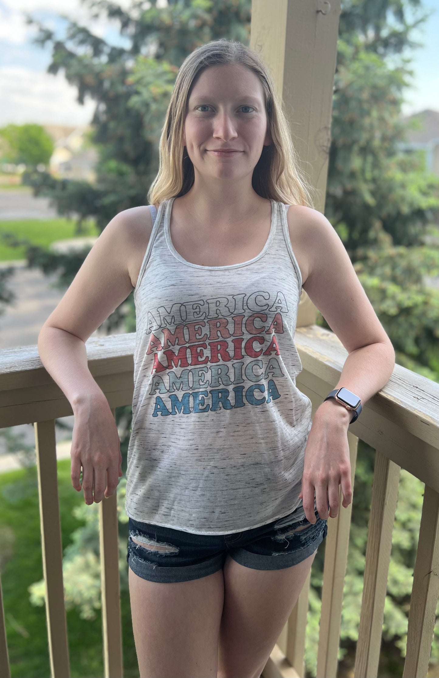 America Repeat Patriotic 4th Of July Tank Top