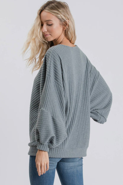 Rib Chevron Long Sleeve