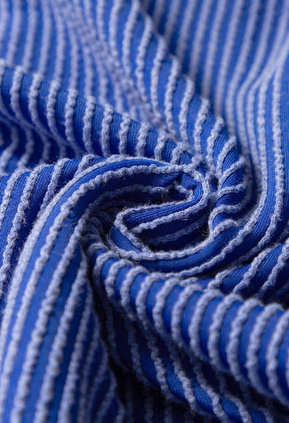 Textured Knit Exposed Stitching T-shirt