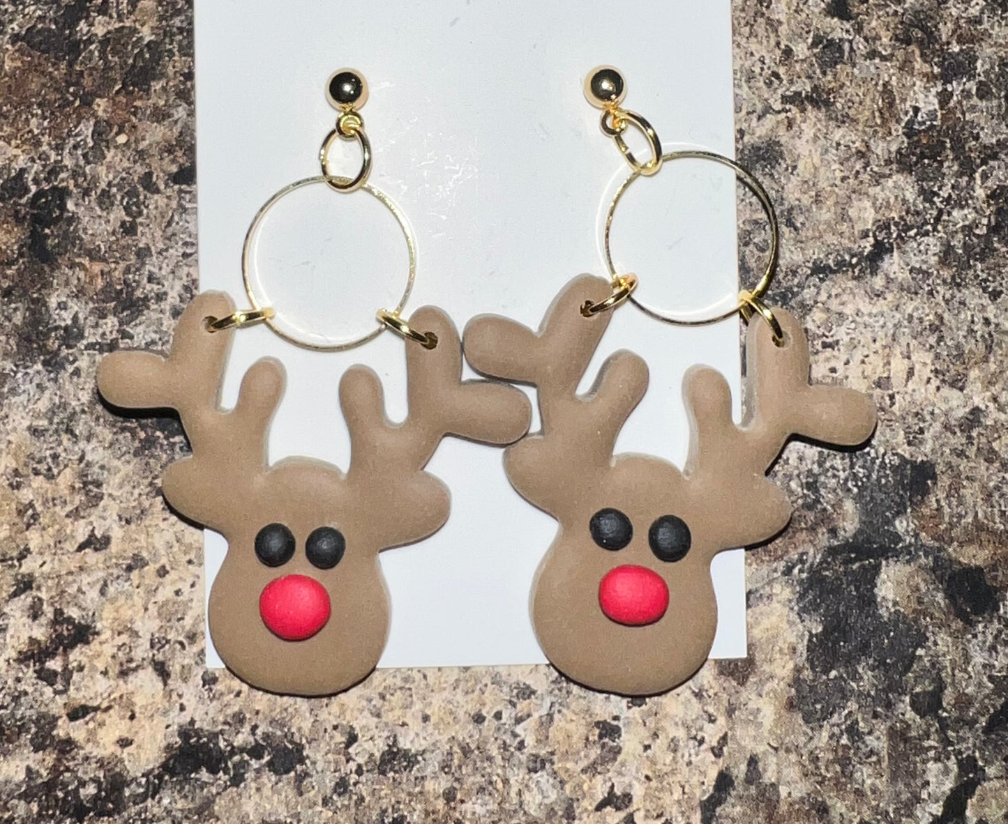 Reindeer Clay Earrings