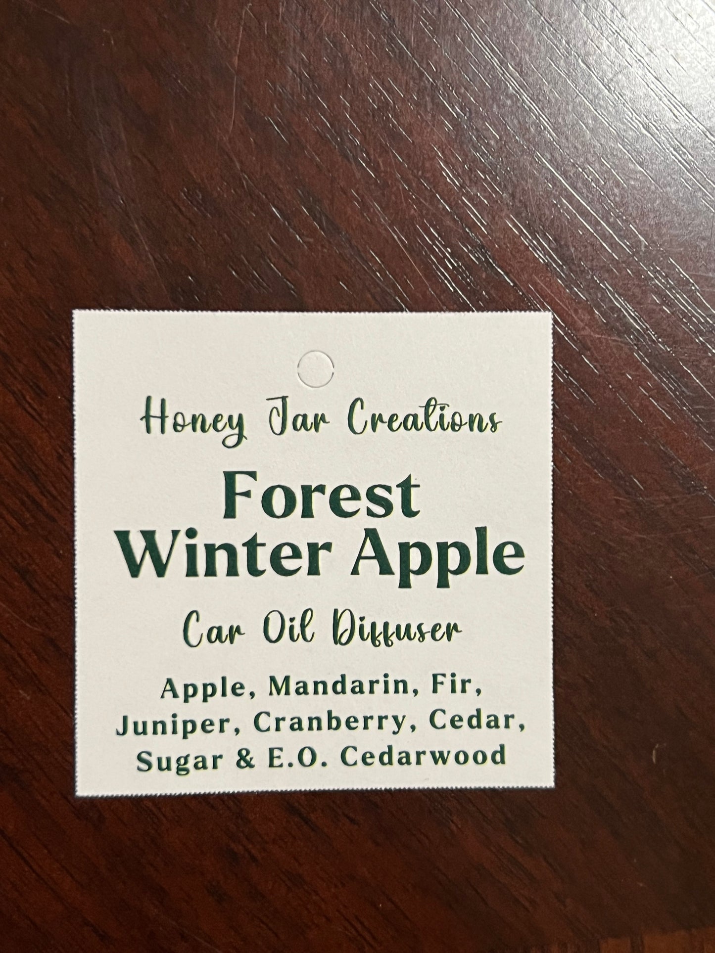 Forest Winter Apple Hanging Car Diffuser – Christmas Edition