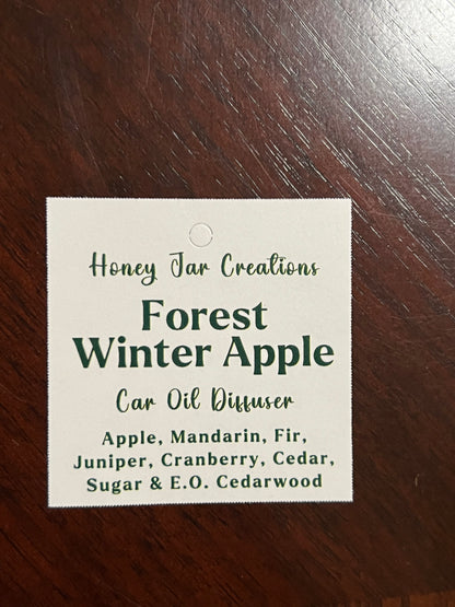 Forest Winter Apple Hanging Car Diffuser – Christmas Edition