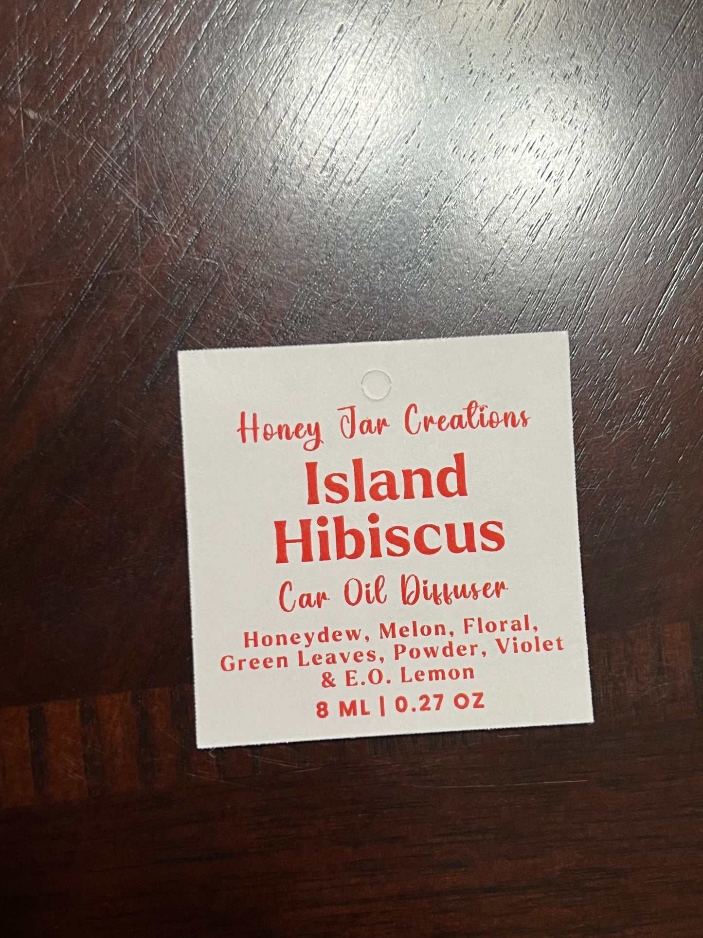 Hanging Car Diffuser- Island Hibiscus