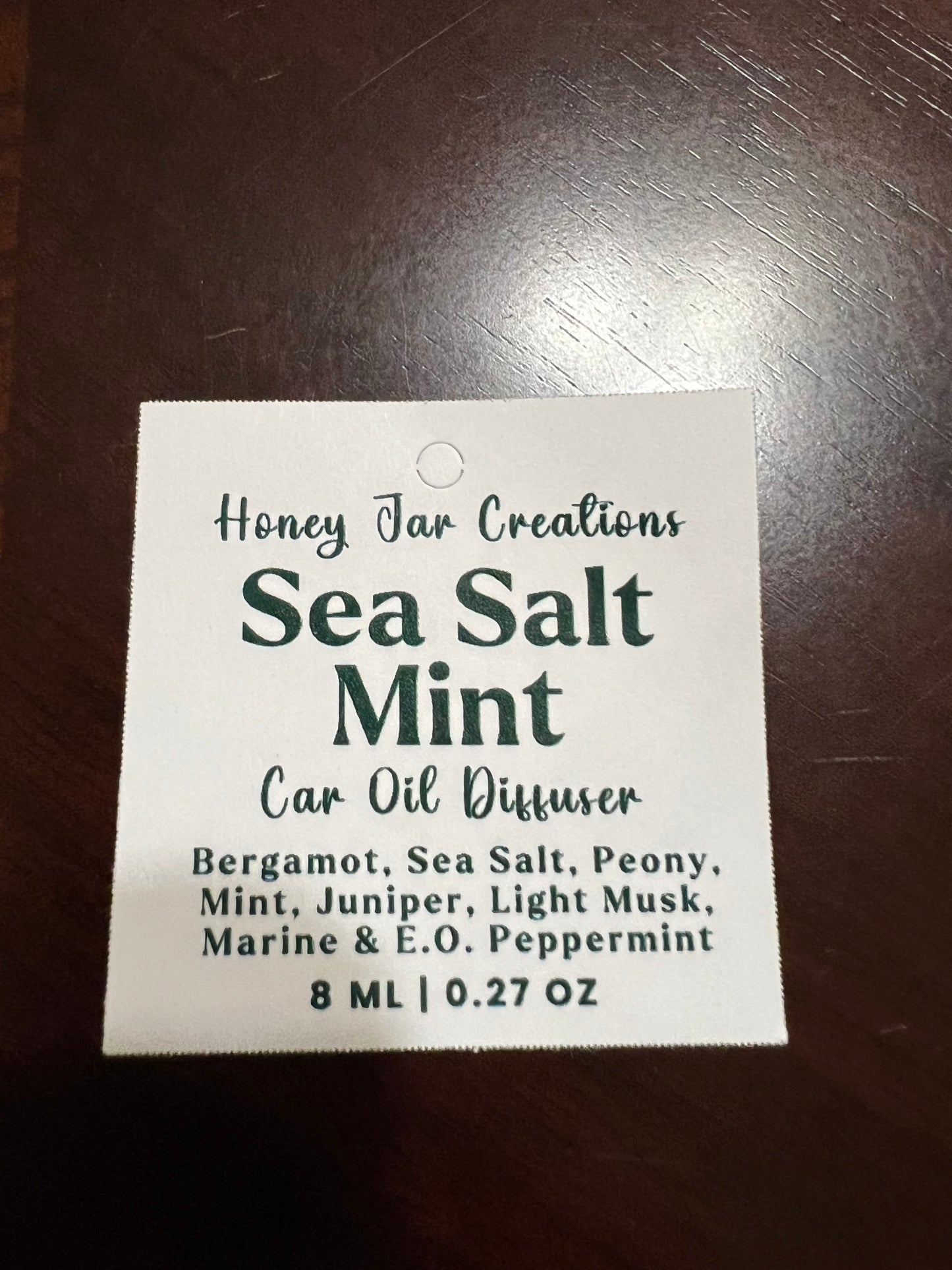 Hanging Car Diffusers- Sea Salt Mint