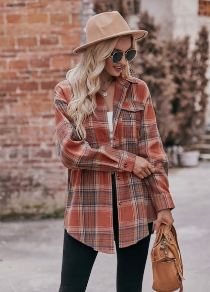 Casual Oversized Flannel- Multicolored