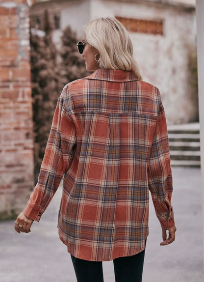 Casual Oversized Flannel- Multicolored