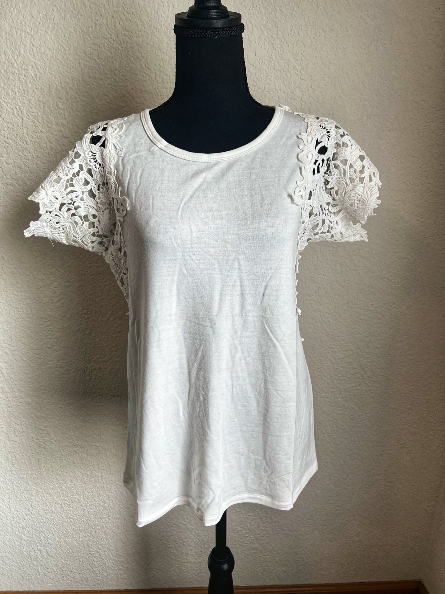 Short Sleeve Lace Shirt