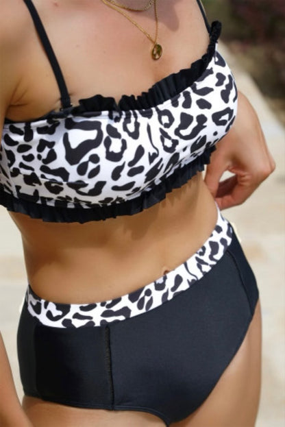 Two Piece Leopard Swimsuit