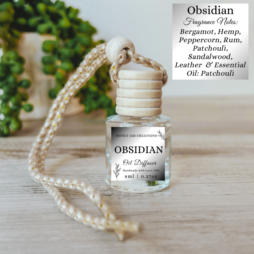 Hanging Car Diffuser- Obsidian
