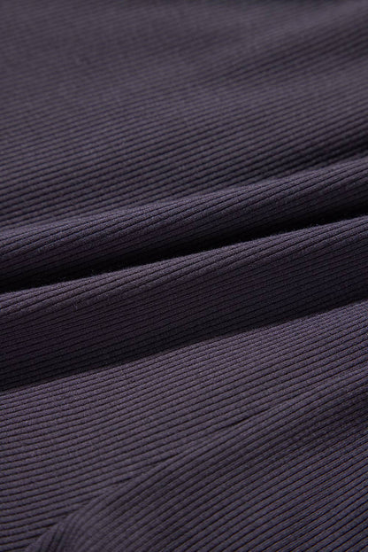 Open Back Cap Sleeve Drawstring Knit Romper