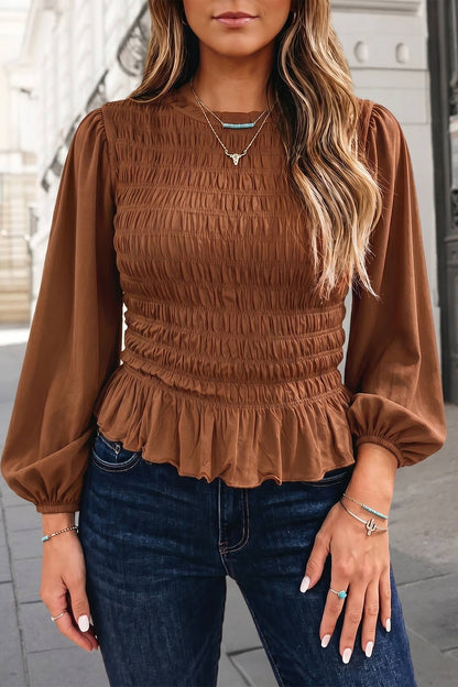 Festival Vibe Pleated Frilled Blouse