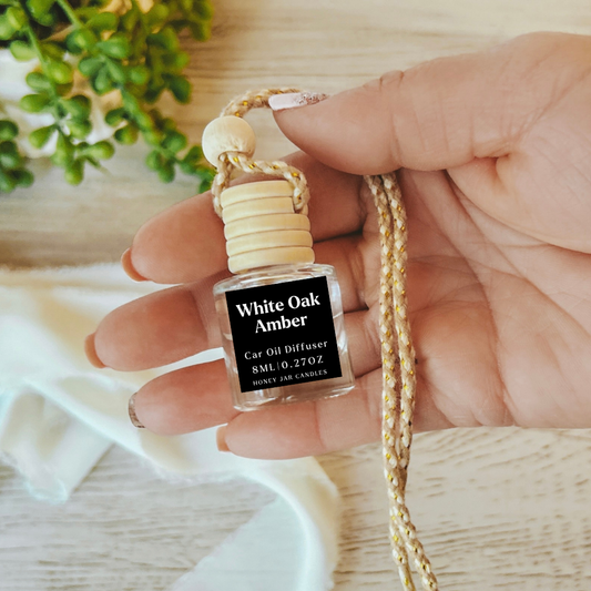 Hanging Car Diffusers- White Oak & Amber