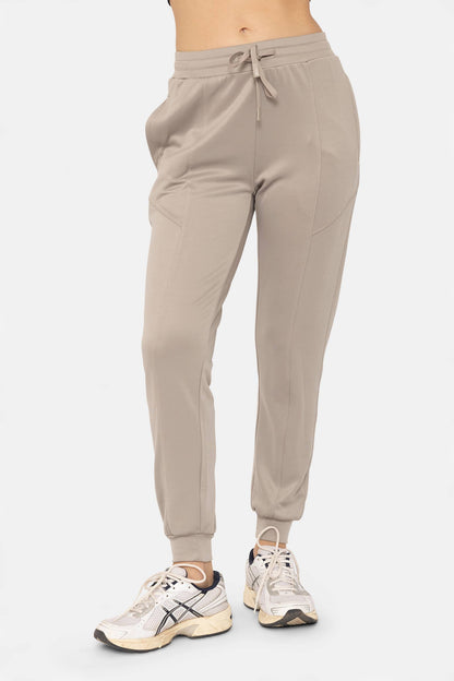 Cuffed Joggers with Zippered Pockets