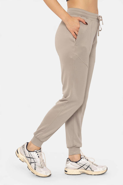 Cuffed Joggers with Zippered Pockets