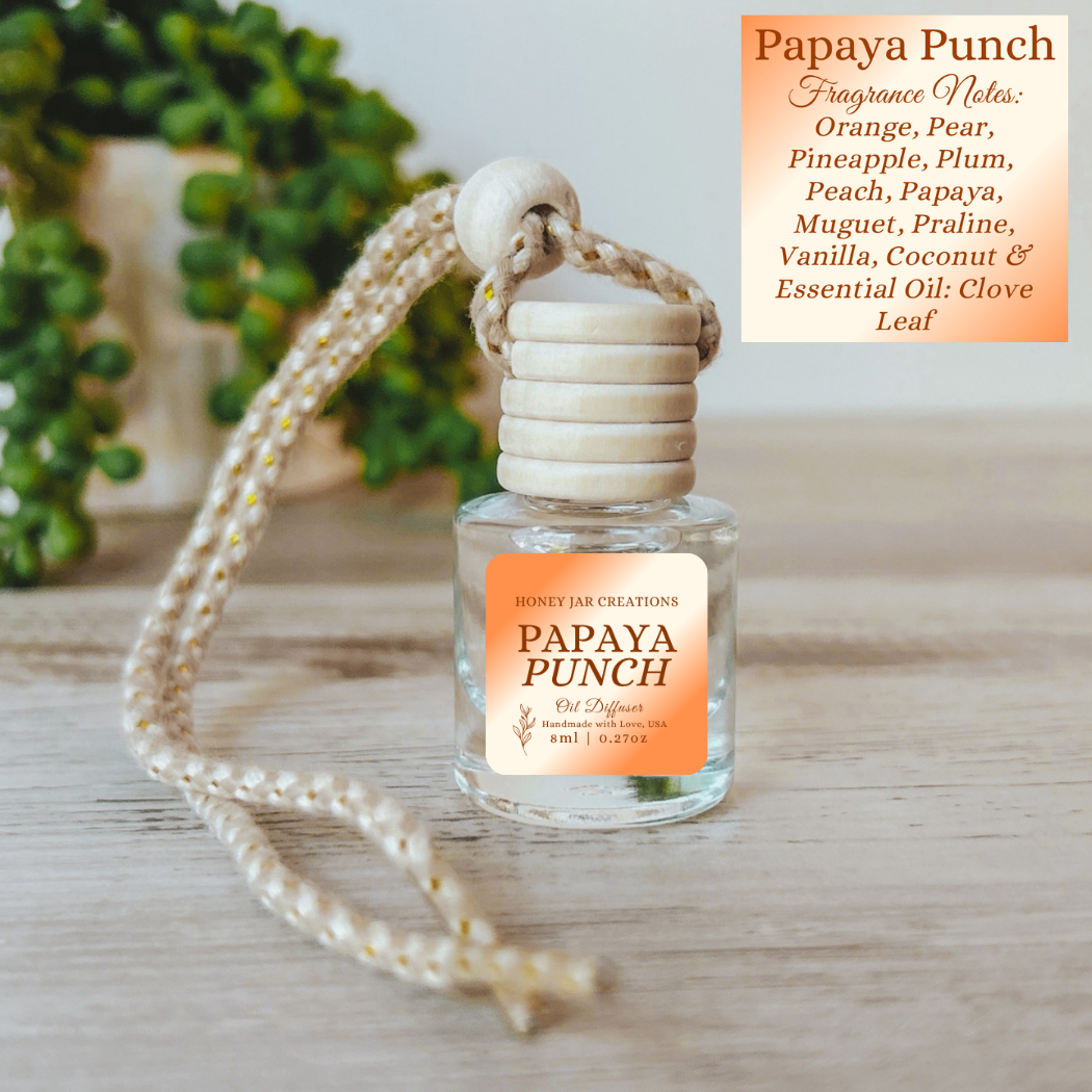 Hanging Car Diffuser- Papaya Punch